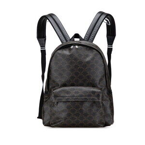 Celine Triomphe Backpack Black Brown Leather